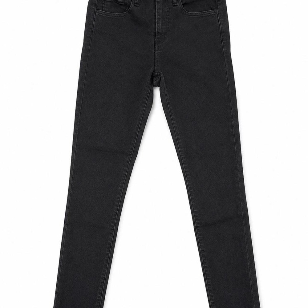 Womens Black Skinny Jeans Stretch Denim Five Pocket Pants Size 24